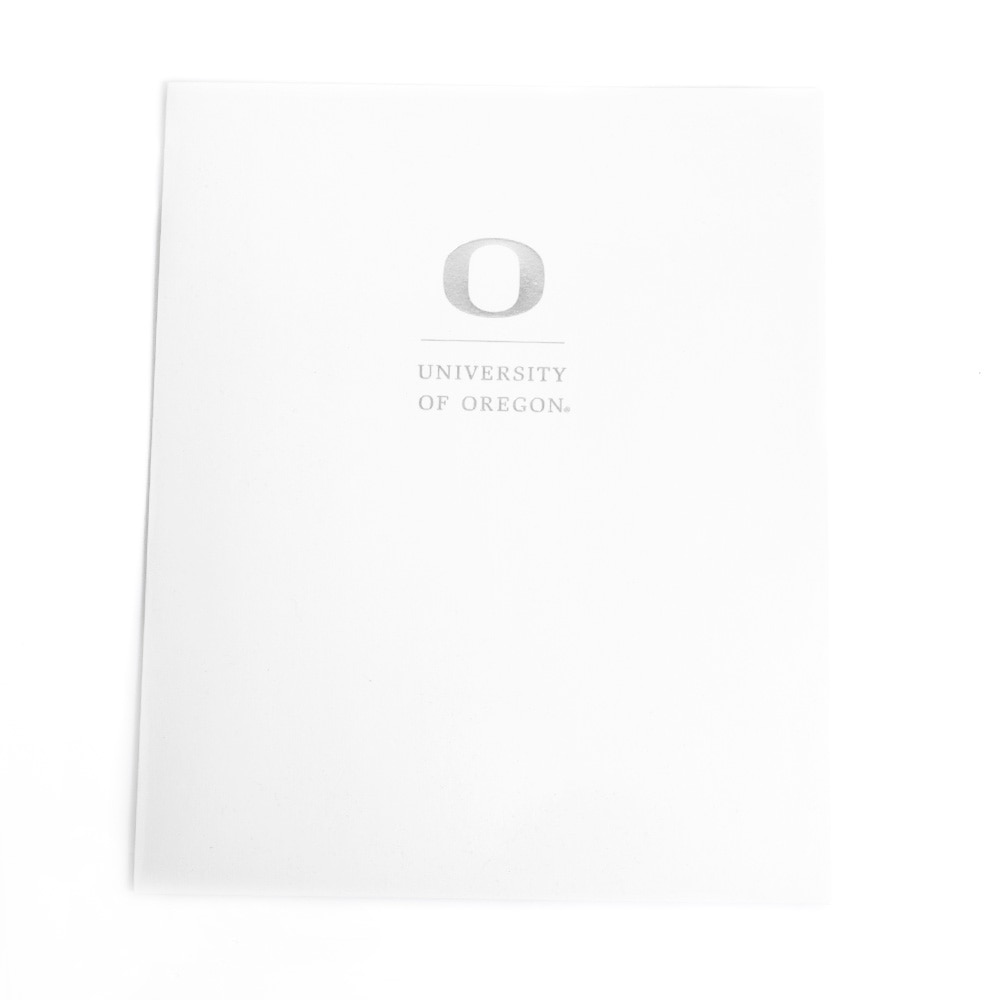 Classic Oregon O, Roaring Spring, Glossy, Folder, White